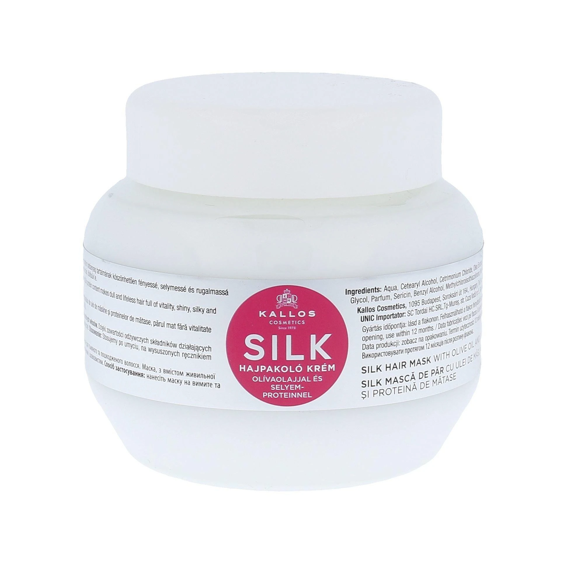 Kaukė sausiems, jautriems ir nualintiems plaukams Kallos SILK Hair Mask 275 ml