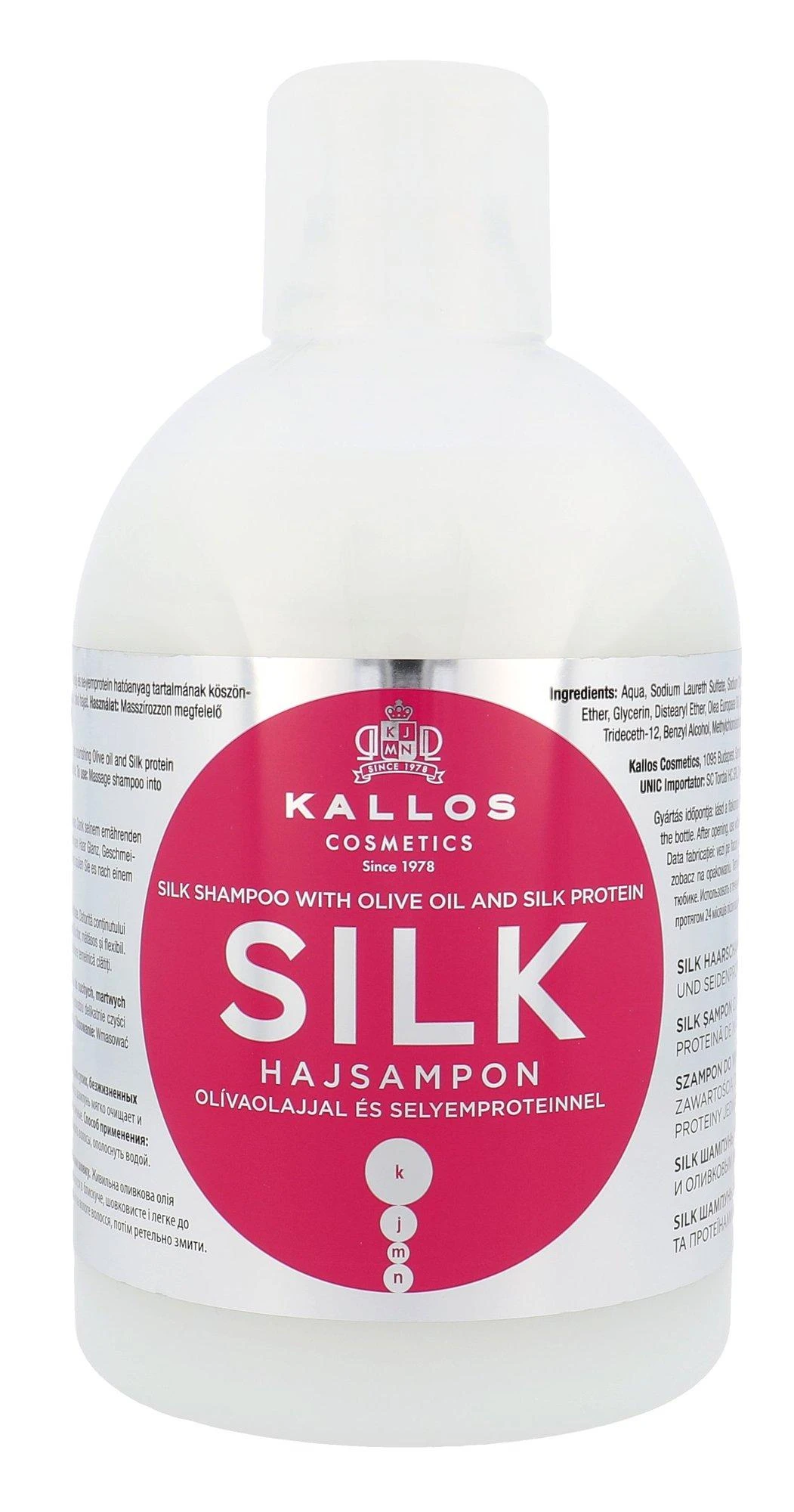 Šampūnas Sausiems Jautriems Plaukams KALLOS Silk 1000ml
