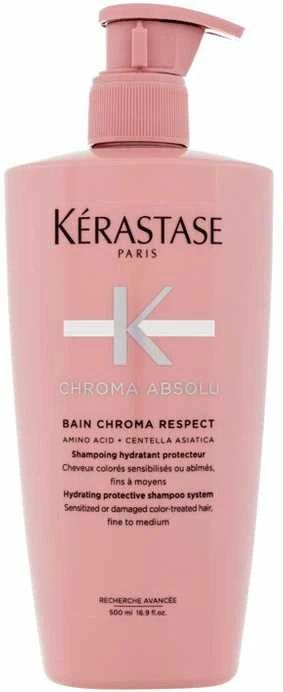 Kérastase drėkinamasis šampūnas dažytiems plaukams Chroma Absolu Bain Chroma Respect (šampūnas), 500 ml