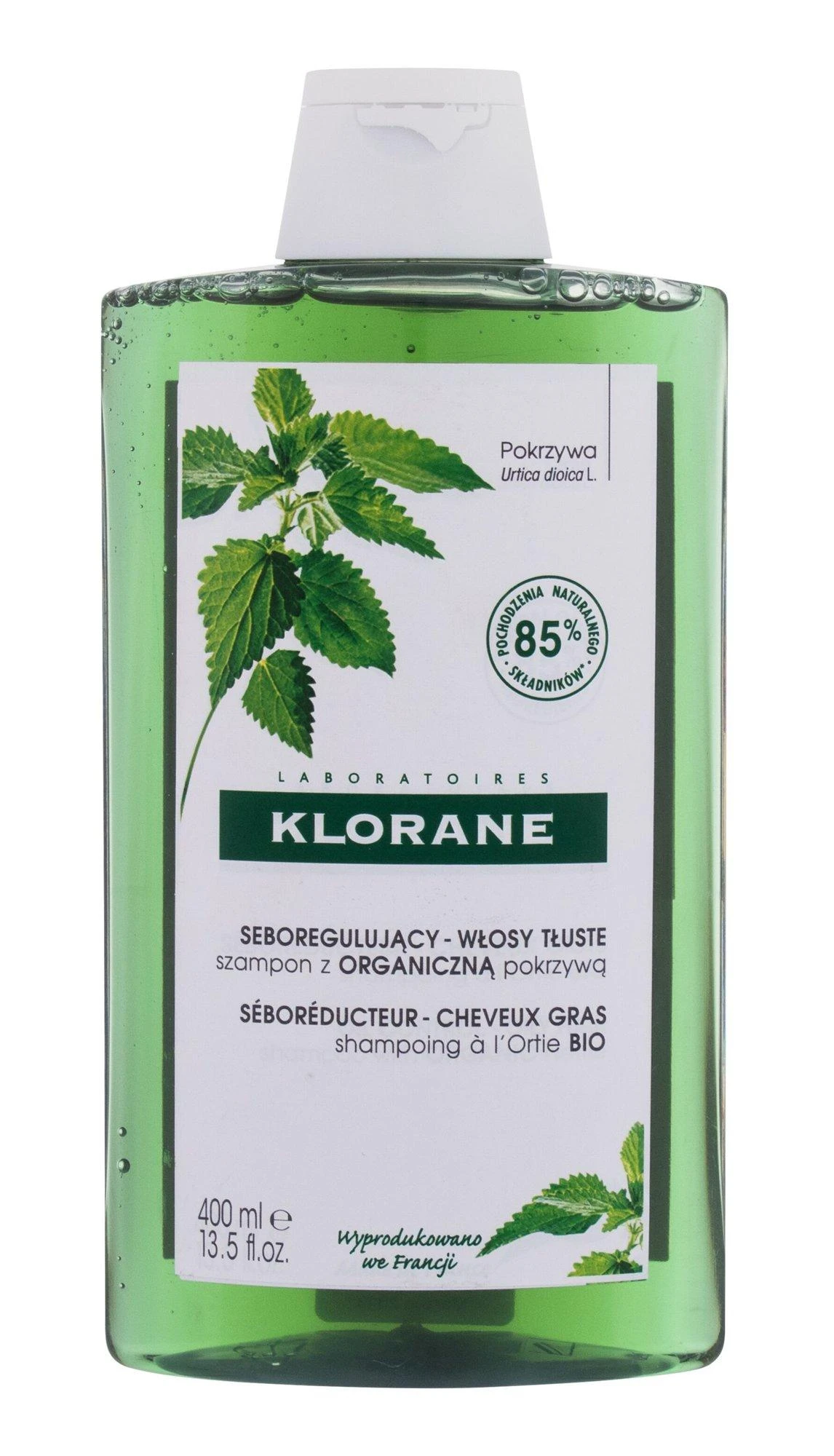 "Klorane" ekologiškas dilgėlių šampūnas - seboreguliatorius 400ml