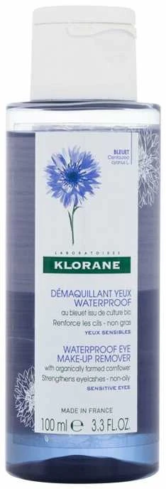 "Klorane" vandeniui atsparaus akių makiažo valiklis 100ml