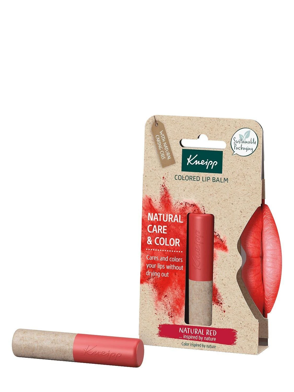 "Kneipp" spalvotas lūpų balzamas "Natural Raudona" 3,5g
