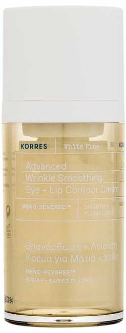 KORRES Baltas PINE ADVANCED WRINKLE SMOOTHING akių ir lūpų kontūro kremas, 15 ml