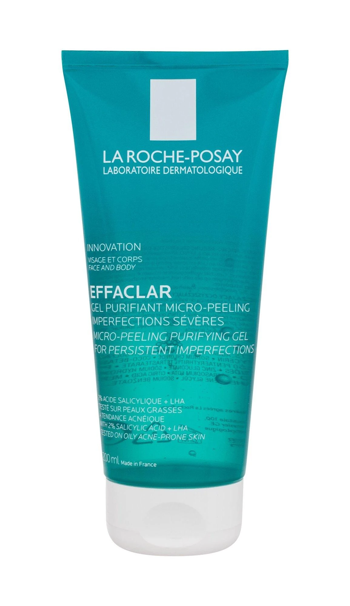 La Roche Posay Effaclar Micro-Peeling Purifying Gel šveičiamasis veido ir kūno prausiklis, 200 ml