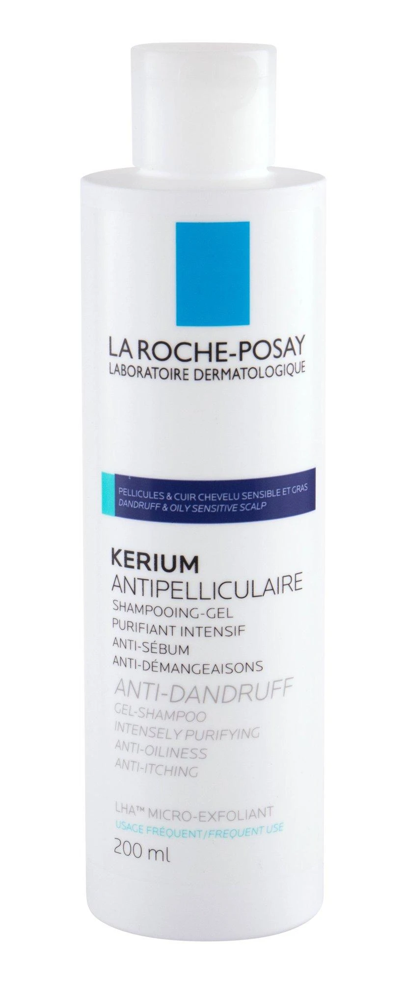 La Roche Posay Kerium Gel Šampūnas Nuo pleiskanų šampūnas nuo pleiskanų riebiai galvos odai, 200 ml