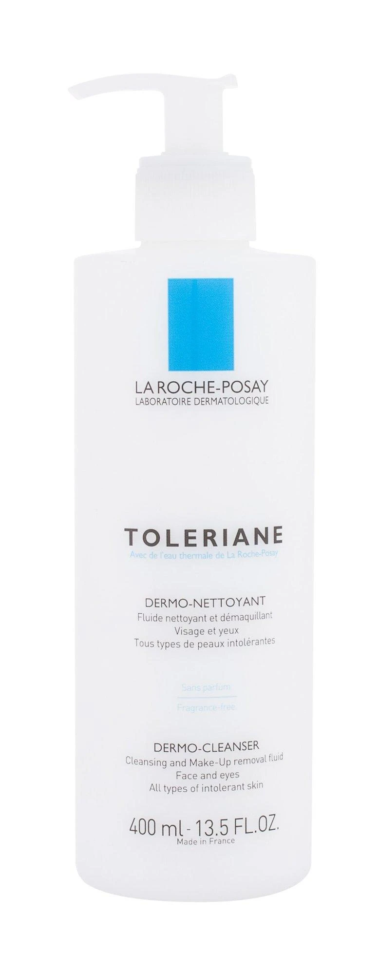 La Roche-Posay La Roche Toleriane Dermo-Valiklis akių ir veido makiažo valiklis sausai ir jautriai odai, 400 ml