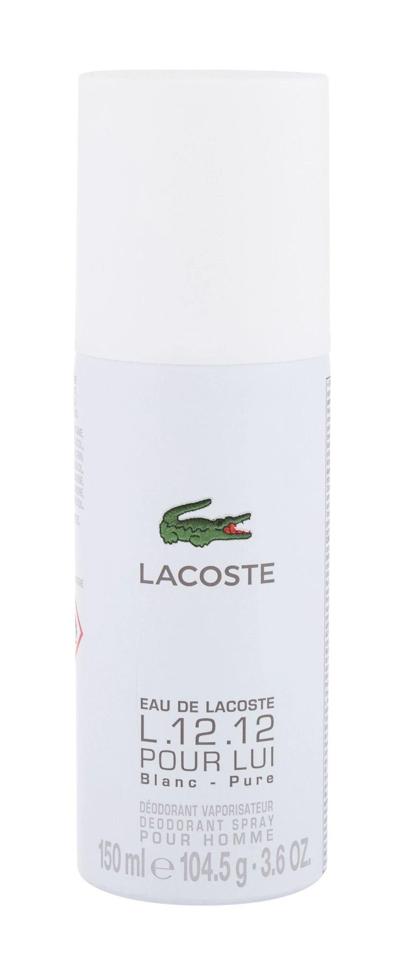Lacoste Eau de Lacoste L.12.12 Blanc Dezodorantas vyrams, 150 ml