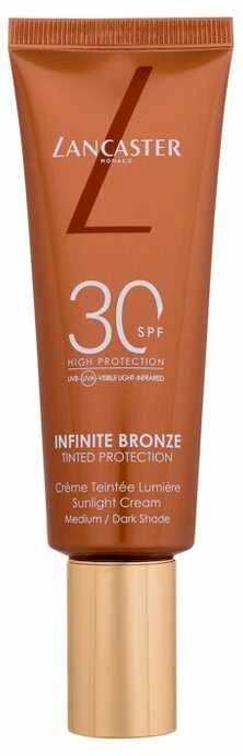 Lancaster Infinite Bronze Tinted Protection SPF 30 apsauginis veido kremas nuo saulės su spalva, atspalvis: Medium, 30 ml