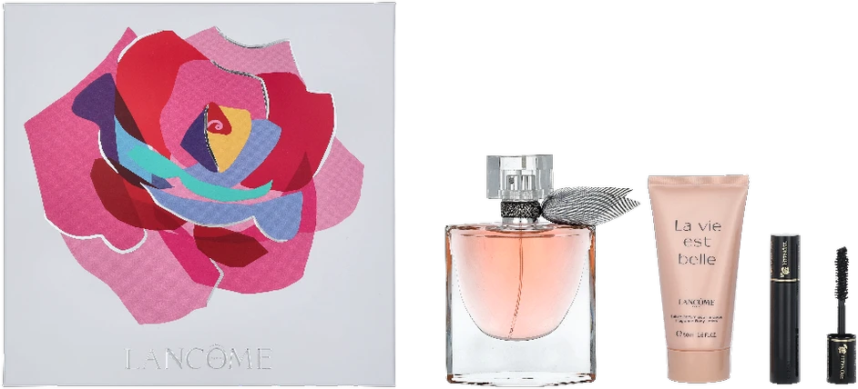 Lancome La Vie Est Belle Gift Box - EDP 50ml, Losjonas kūnui 50ml, and Mini Blakstienų tušas rinkinys 3 vnt