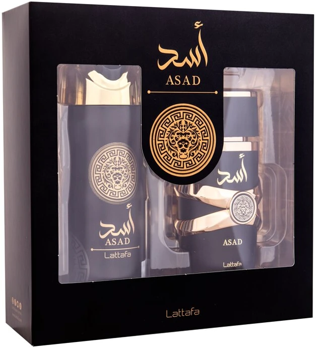 Lattafa Asad EDP rinkinys vyrams (EDP 100 ml + Dezodorantas 200 ml)