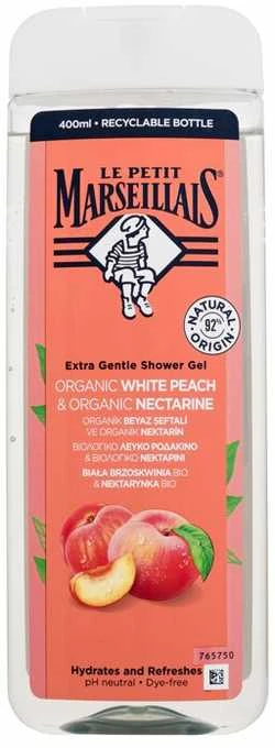 Le Petit Marseillais Extra Gentle Dušo želė Organic Baltas Peach & Organic Nectarine Dušo želė