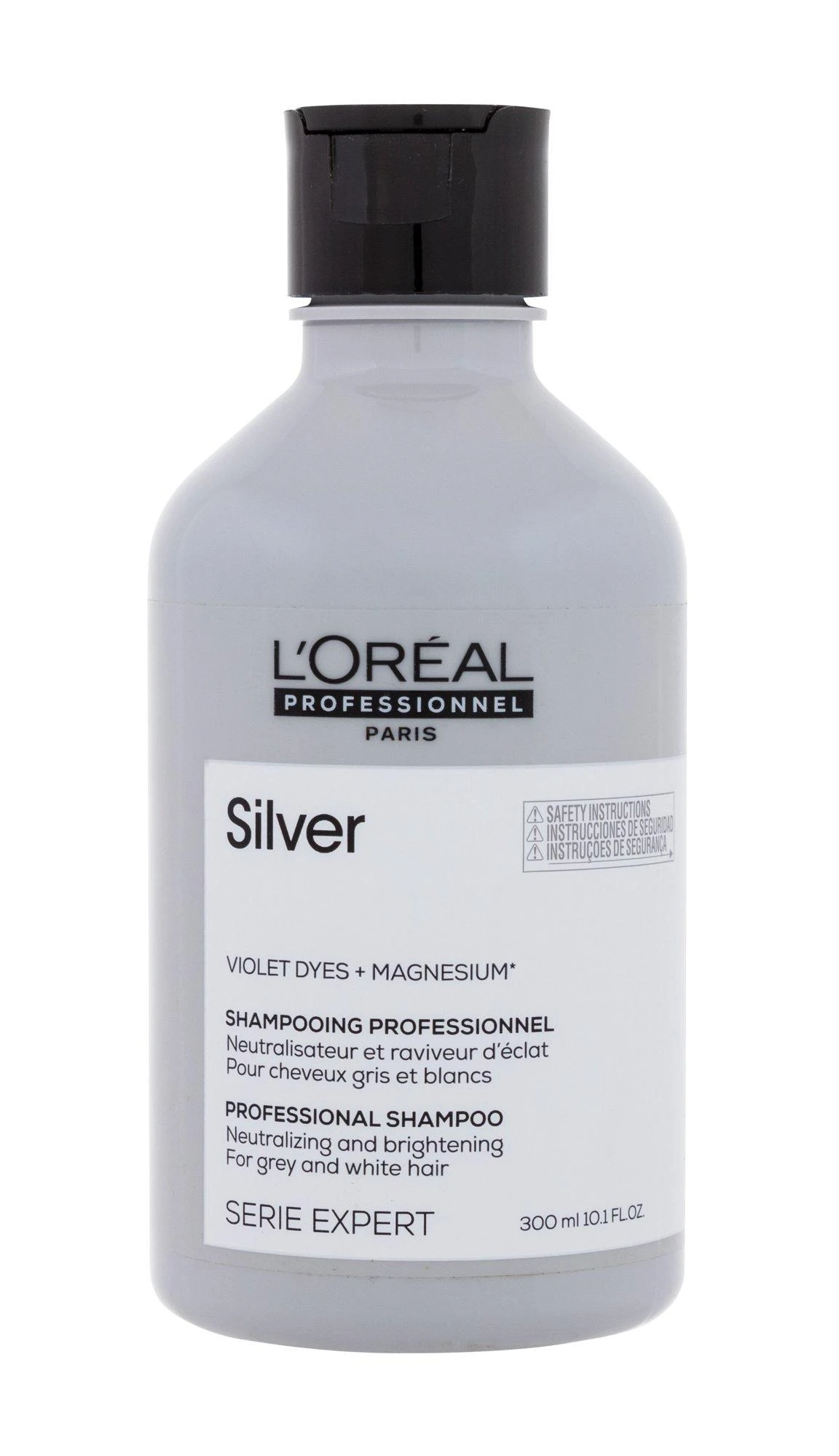 L'Oreal Professionnel Serie Expert Sidabrinis plaukų šampūnas neutralizuoja ir skaistina, 300 ml