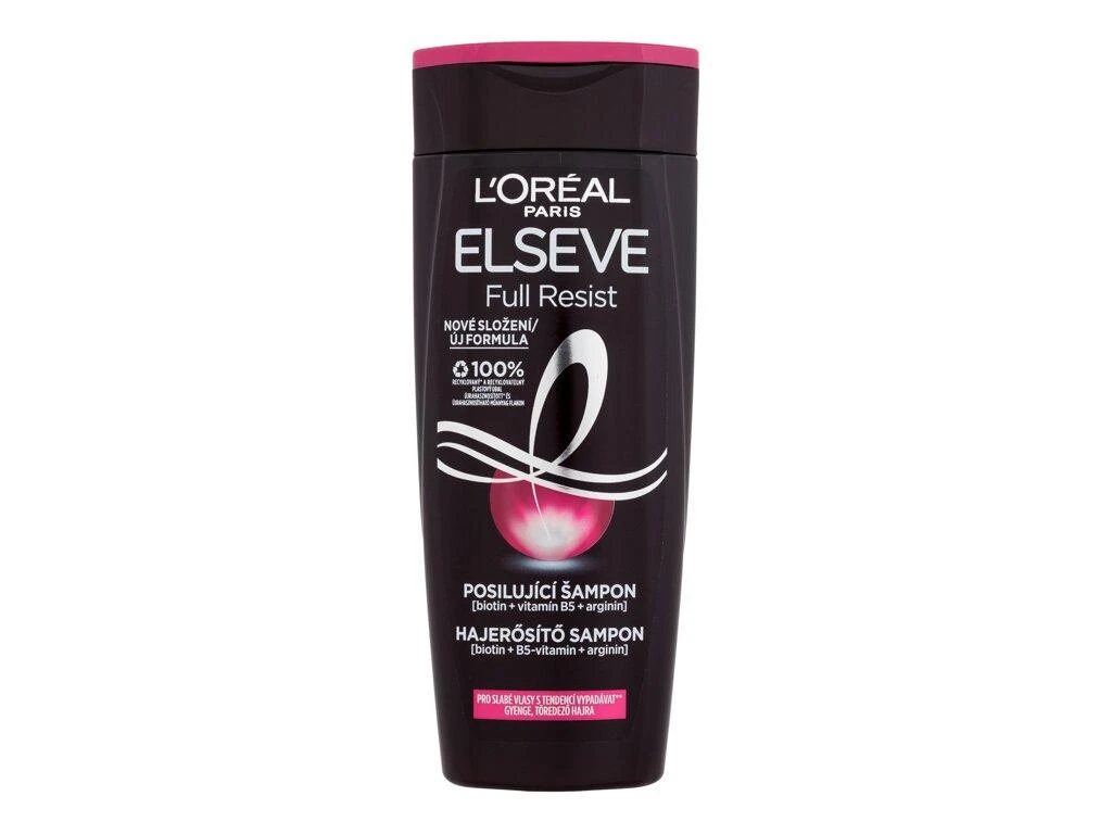 L'Oréal Paris Elseve Full Resist Aminexil Strengthening Šampūnas Šampūnas moterims, 250 ml