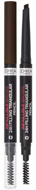 L'Oréal Paris Infaillible Brows 24H Filling Triangular Pieštukas Eyebrow Pieštukas moterims, 1 ml