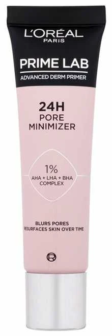 L'Oréal Paris Prime Lab 24H Pore Minimizer Makeup Primer poras sutraukianti makiažo bazė, 30 ml