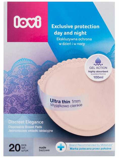 LOVI 19/610 Discreet Elegance krūtų įklotai 20vnt smėlio spalvos