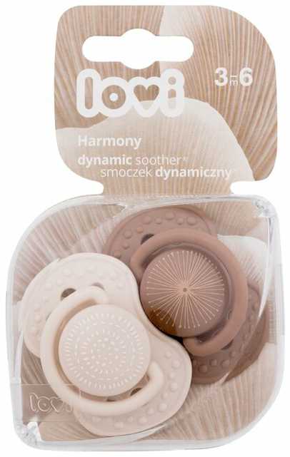 LOVI dinaminis silikoninis čiulptukas HARMONY GIRL, 3-6 mėn., 2 vnt., 22/906girl