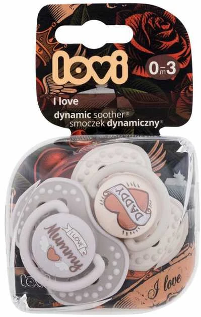 LOVI 22/866 Dinaminis silikoninis čiulptukas 0-3 m 2vnt I Love