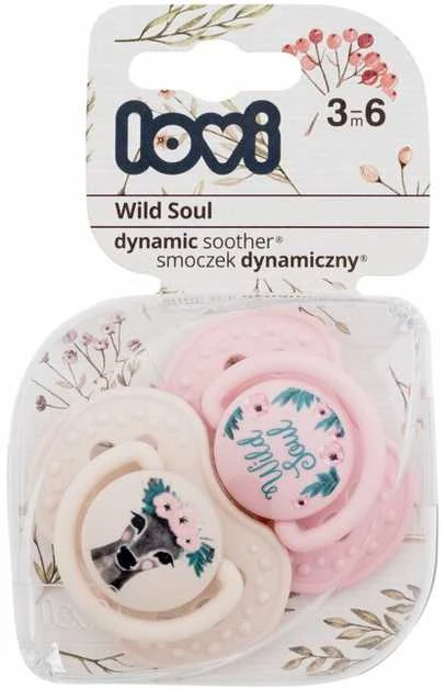 LOVI silikoniniai dinaminiai čiulptukai WILD SOUL GIRL, 3-6 mėn., 2 vnt., 22/883merg.