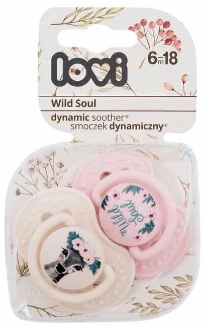 LOVI silikoniniai dinaminiai čiulptukai WILD SOUL GIRL, 6-18 mėn., 2 vnt., 22/884merg.