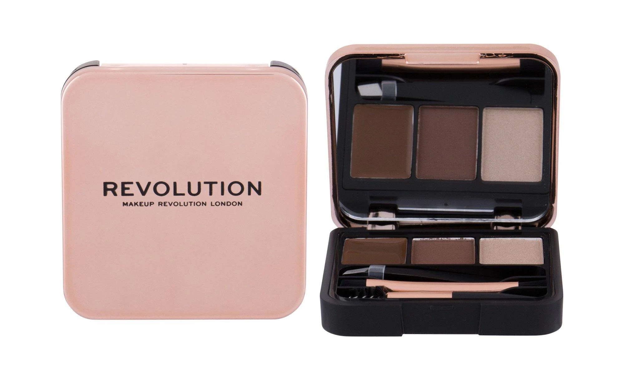 Makeup Revolution London Brow Sculpt Kit rinkinys ir paletė antakiams moterims, 2,2 g