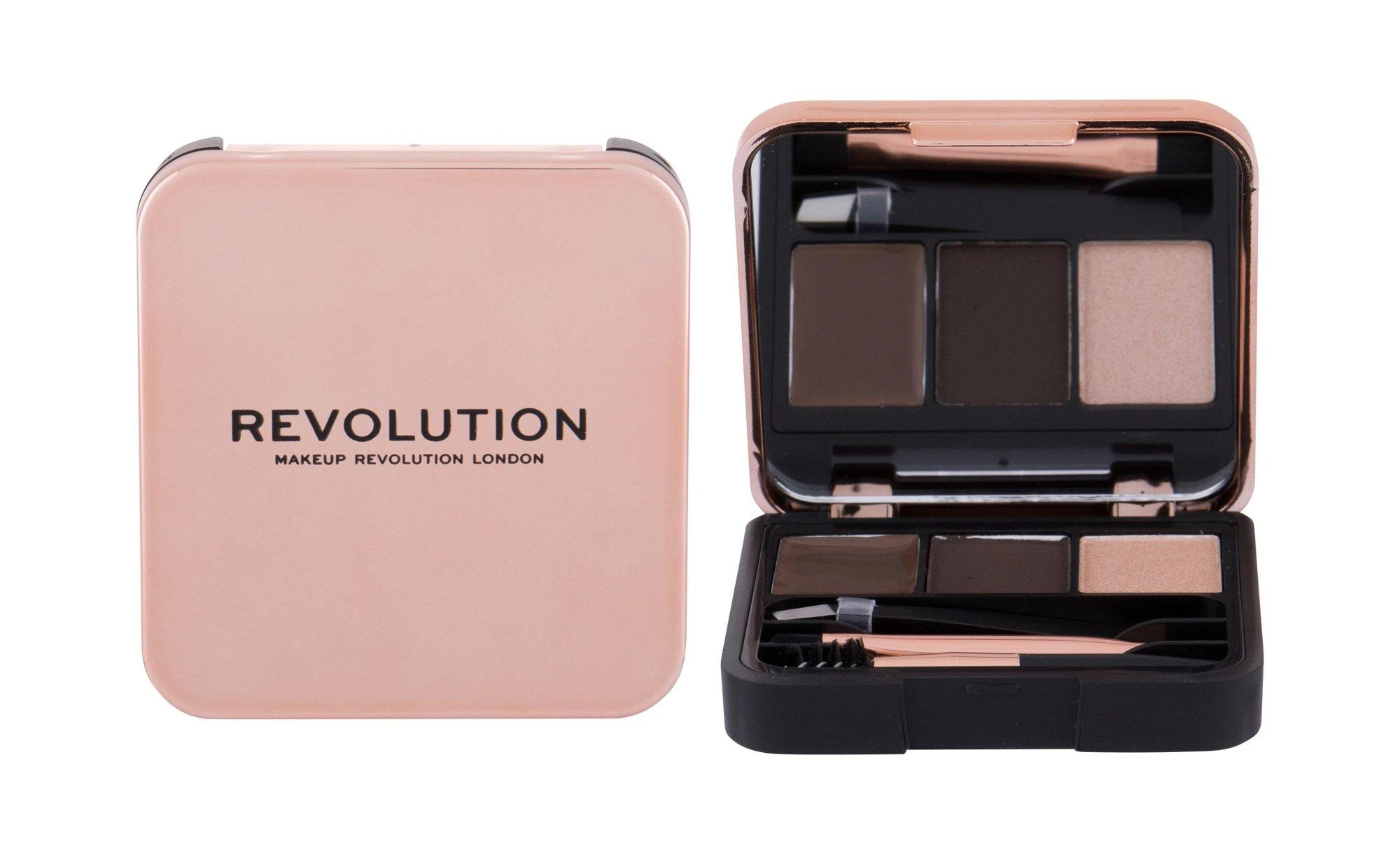 Makeup Revolution London Brow Sculpt Kit rinkinys ir paletė antakiams, 2,2 g