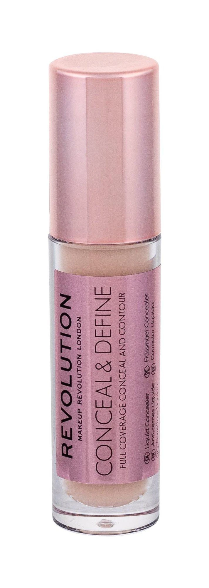 Makeup Revolution Conceal & Define korekcinis skystas maskuoklis C4, 4 g