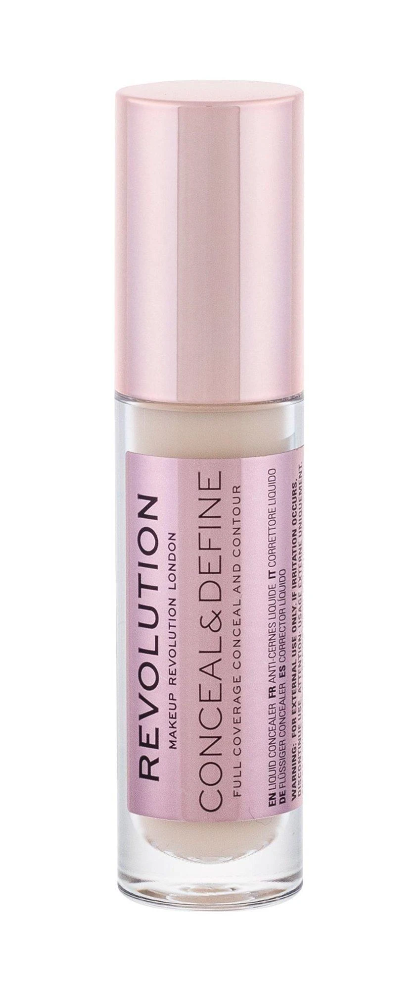 Makeup Revolution Conceal & Define korekcinis skystas maskuoklis C1, 4 g