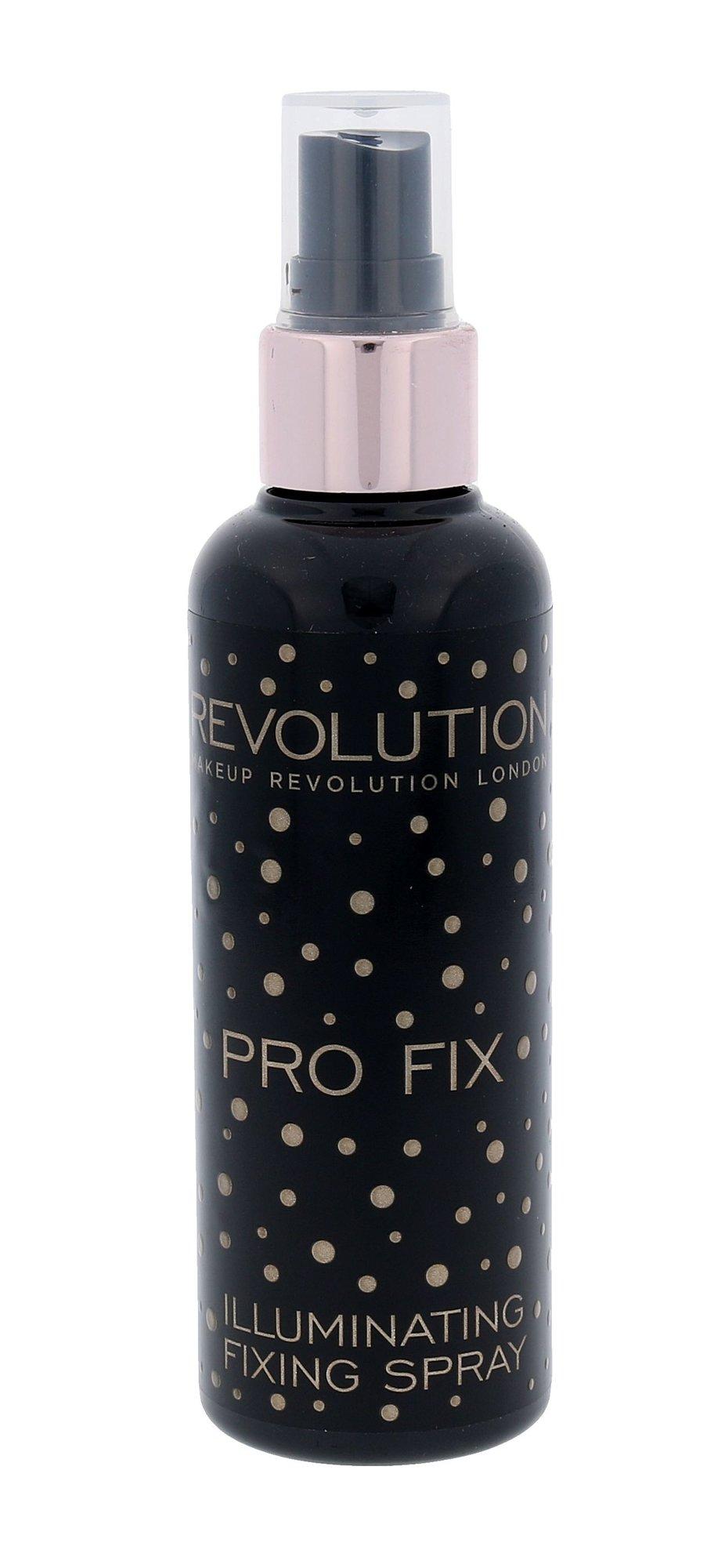 Makeup revolution "Revolution Make Up Glow Fix Illuminating Fixing Purškiklis" makiažo fiksatorius suteikiantis švytėjimo 100ml