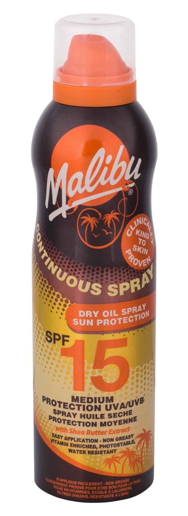 Malibu Continuous Purškiklis Dry Oil Sun Losjonas kūnui