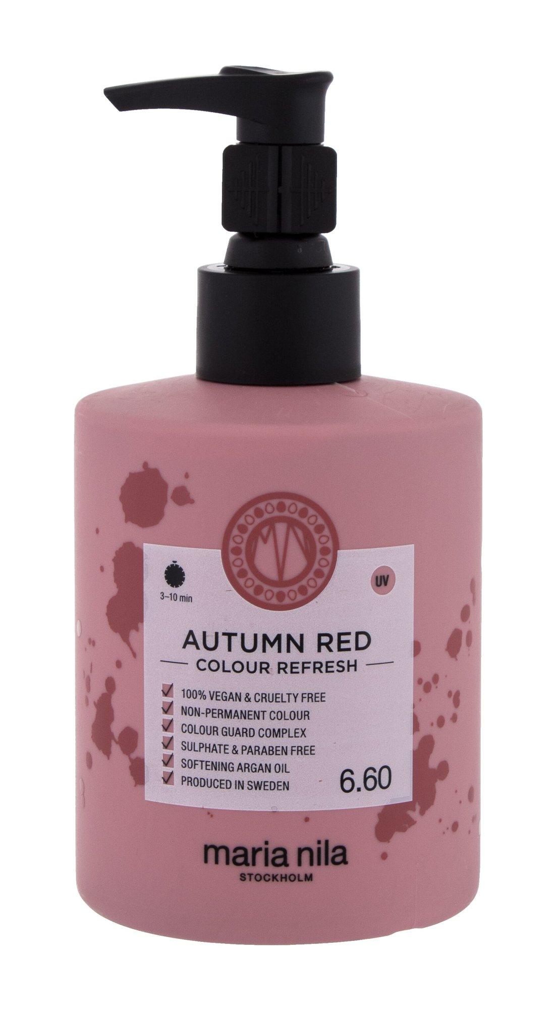 Maria Nila Colour Refresh Non-Permanent Autumn Raudona dažanti kaukė plaukams, 300 ml