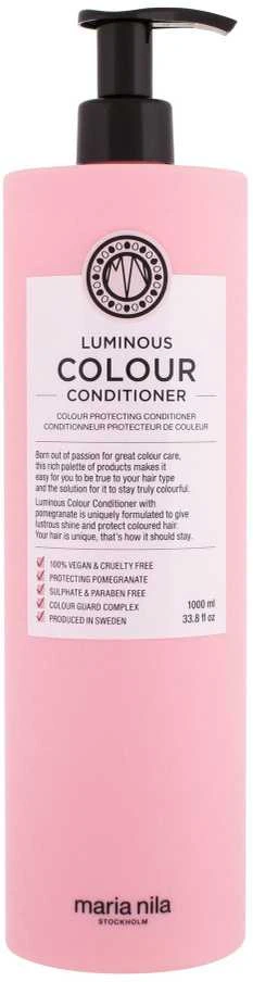 Maria Nila Luminous Colour Cruelty Free Hair Conditioner For Spalvą išsaugantis, 1000 ml