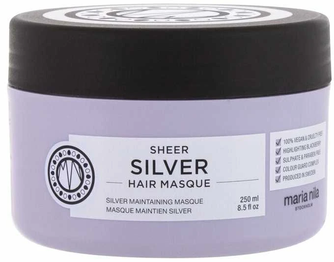 Maria Nila Sheer Sidabrinis Hair Mask pilkinanti kaukė šviesiems plaukams, 250 ml