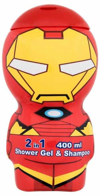 Air Val Marvel Iron Man Gel & Šampūnas 2in1 šampūnas-dušo želė vaikams, 400 ml
