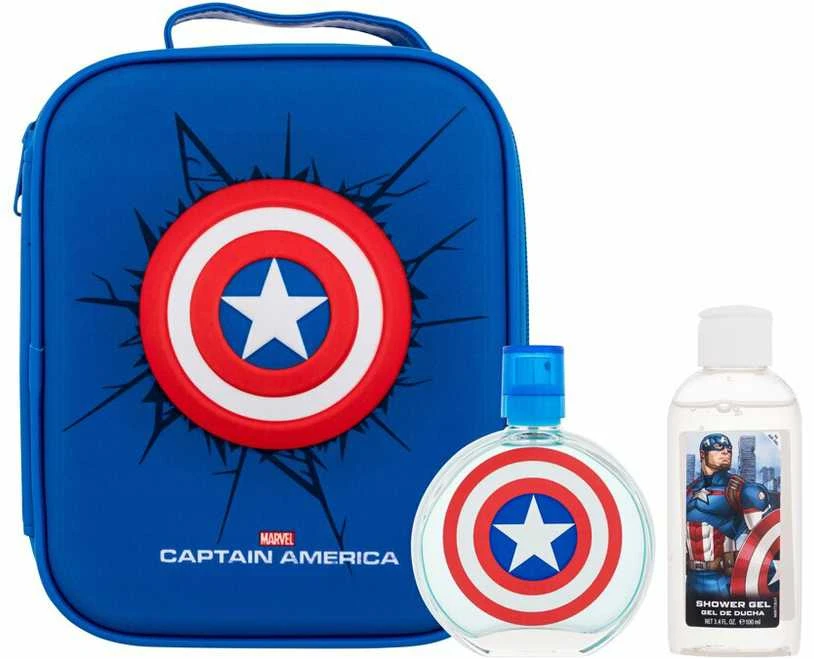 Fragrances For Children "Marvel Captain America" tualetinis vanduo su purškikliu 100 ml, 3 dalių rinkinys