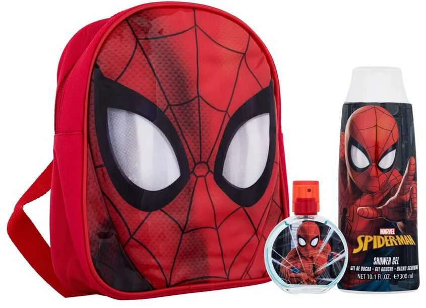 Fragrances For Children Marvel Air-Val Spider-Man rinkinys vaikams (kuprinė + EDT, 50 ml + dušo želė, 300 ml)