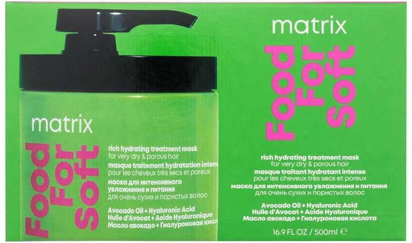 Drėkinamoji plaukų kaukė Matrix Food for Soft Rich Hydrating Mask 500ml
