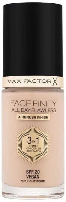 "Max Factor Facefinity 3in1 Primer, korektorius ir makiažo pagrindas 32-Light rusvai gelsvas" 30ml