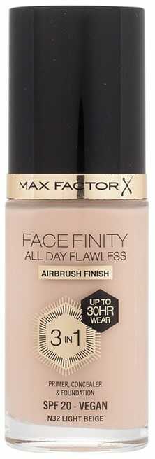 "Max Factor Facefinity 3in1 Primer, korektorius ir makiažo pagrindas 32-Light rusvai gelsvas" 30ml