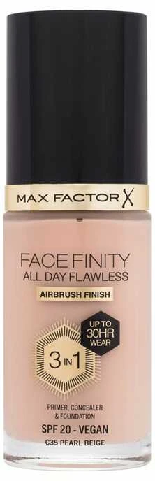 "Max Factor Facefinity 3in1 Primer, maskuoklis ir makiažo pagrindas 35-Pearl rusvai gelsvas" 30ml