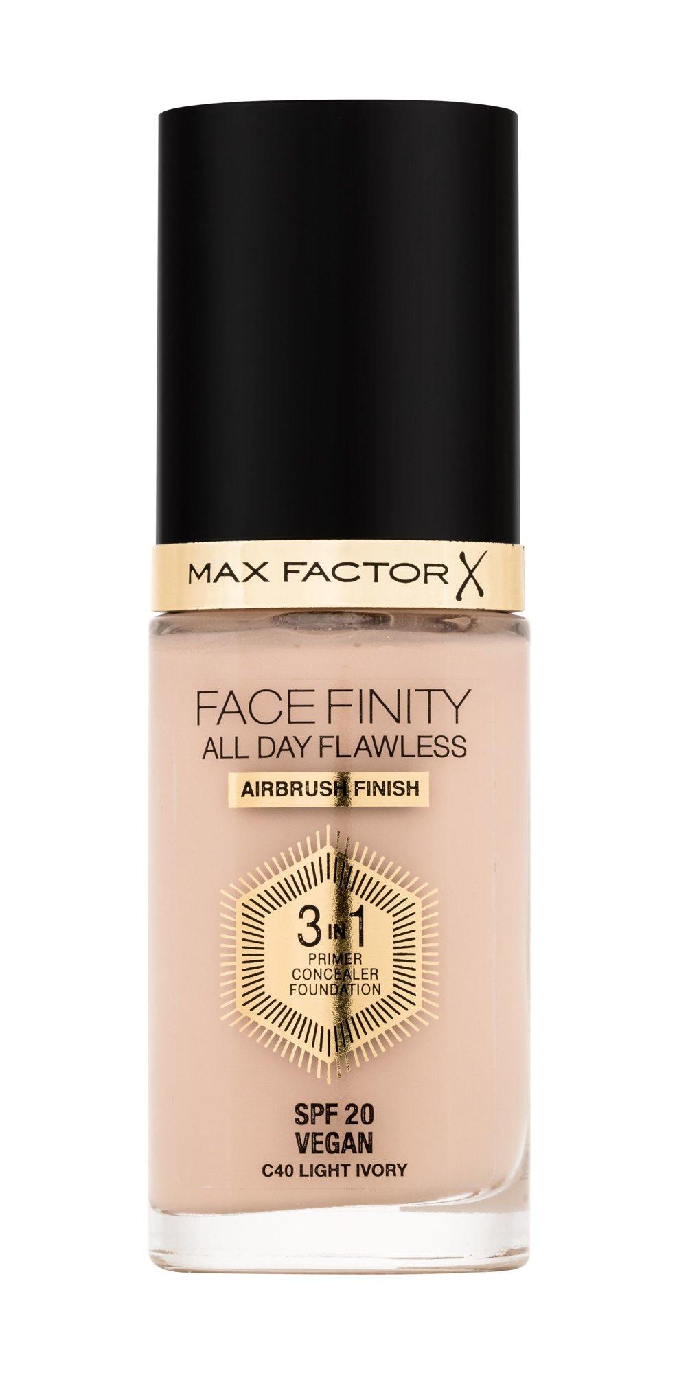 Max Factor Facefinity All Day Flawless makiažo pagrindas moterims 30 ml, LIGHT IVORY