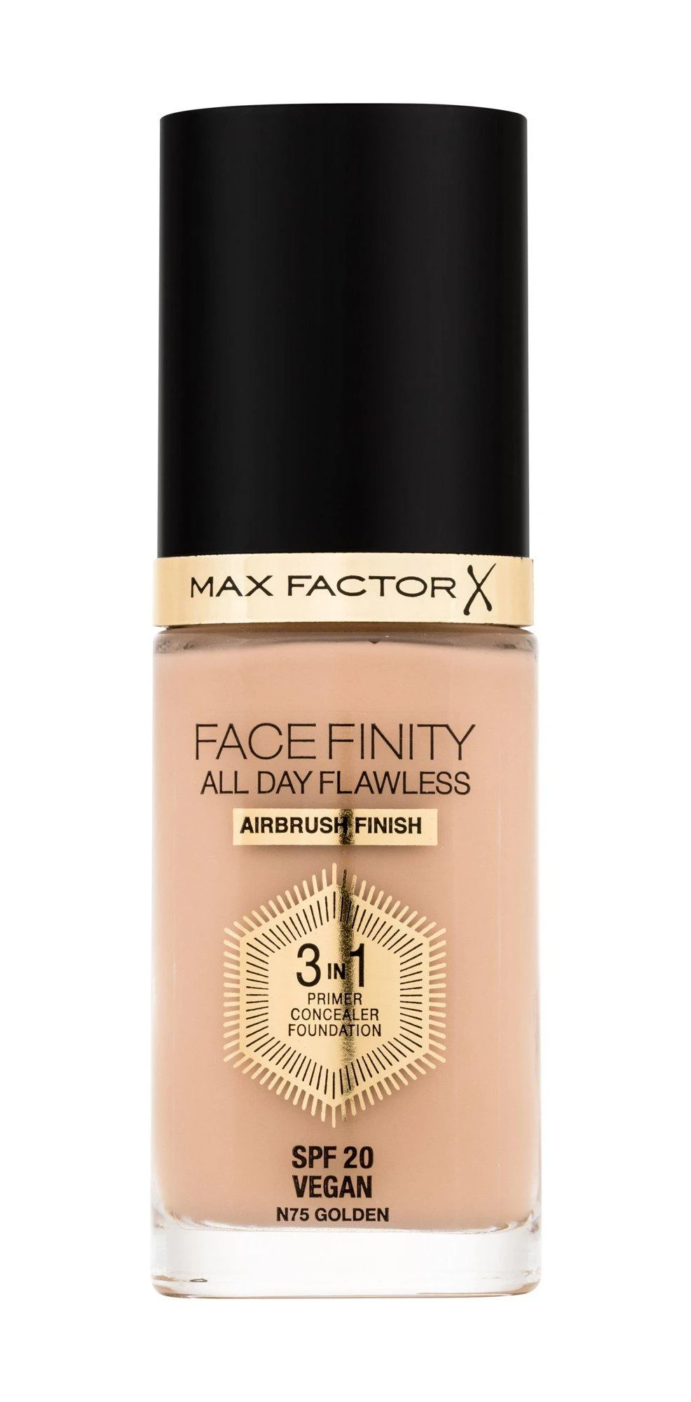 "Max Factor Facefinity 3in1 Primer, maskuoklis ir makiažo pagrindas 75-Golden 30ml