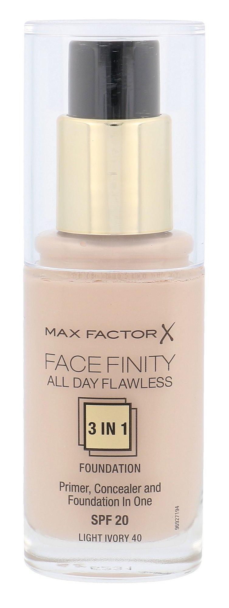 Max Factor Facefinity All Day Flawless makiažo pagrindas moterims 30 ml, LIGHT IVORY