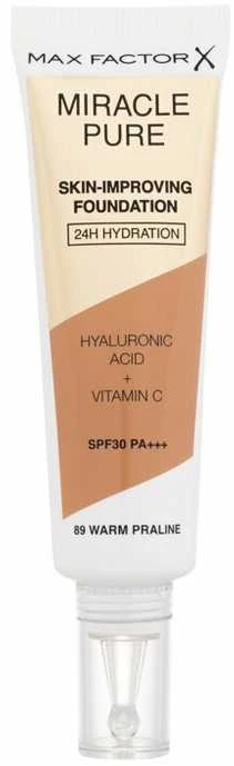 "Max Factor Miracle Pure" odą puoselėjantis makiažo pagrindas 24h Hydration Spf30 89-Warm Praline 30ml