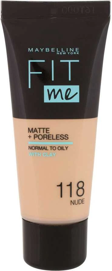 Maybelline Fit Me Matte & Poreless 118 Nude Vamzdelis Skystis 30 ml