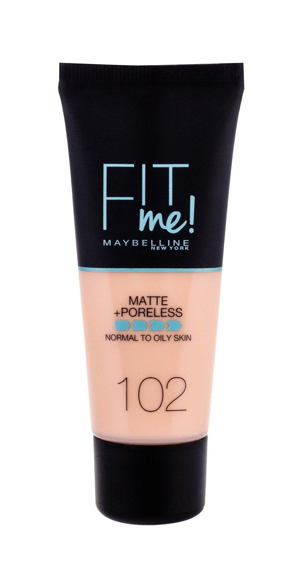 Maybelline Fit Me Matte & Poreless 102 Fair Ivory Vamzdelis Skystis 30 ml