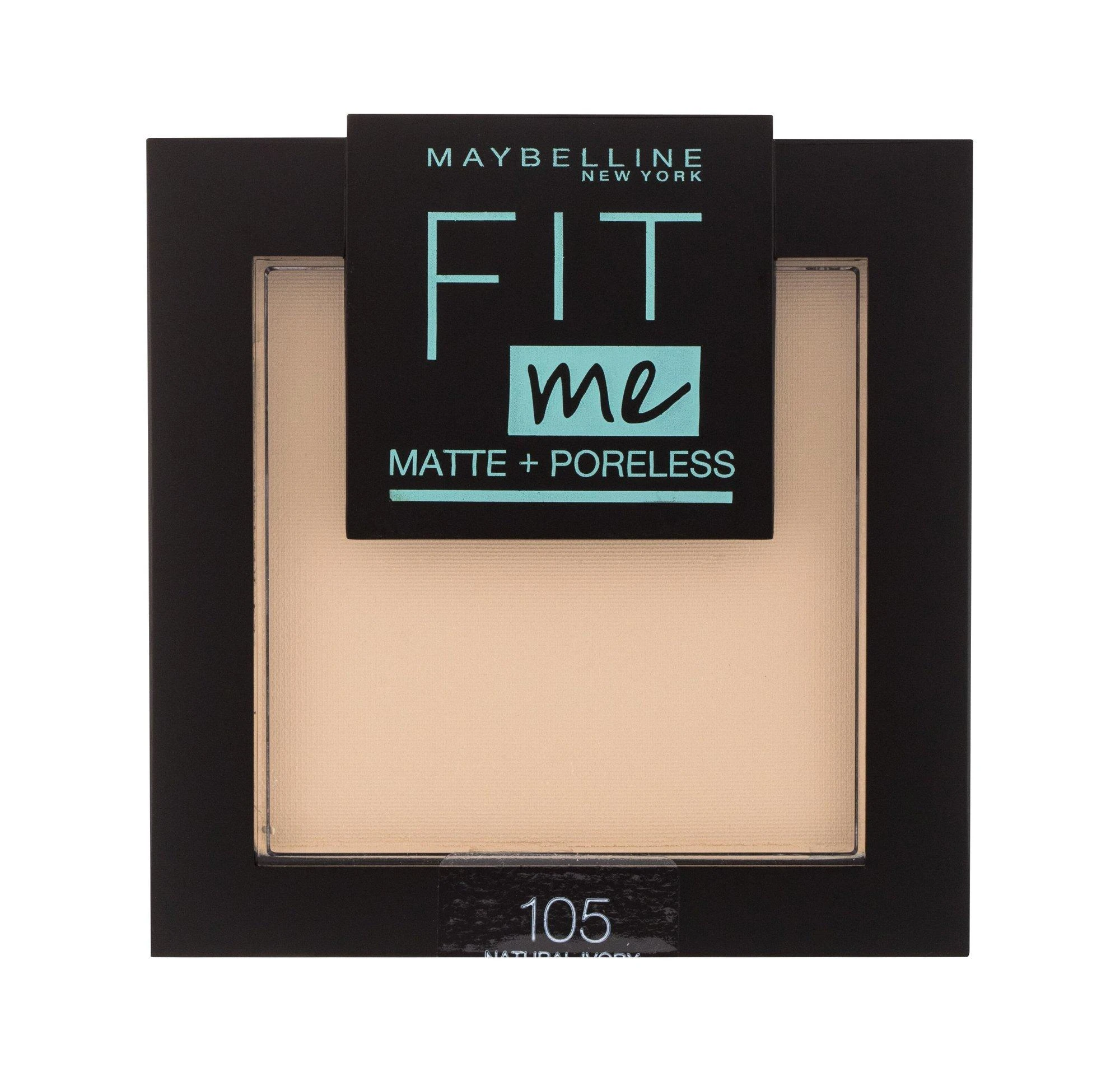 Maybelline Fit Me Matte & Poreless Powder 105 Natural veido pudra 1