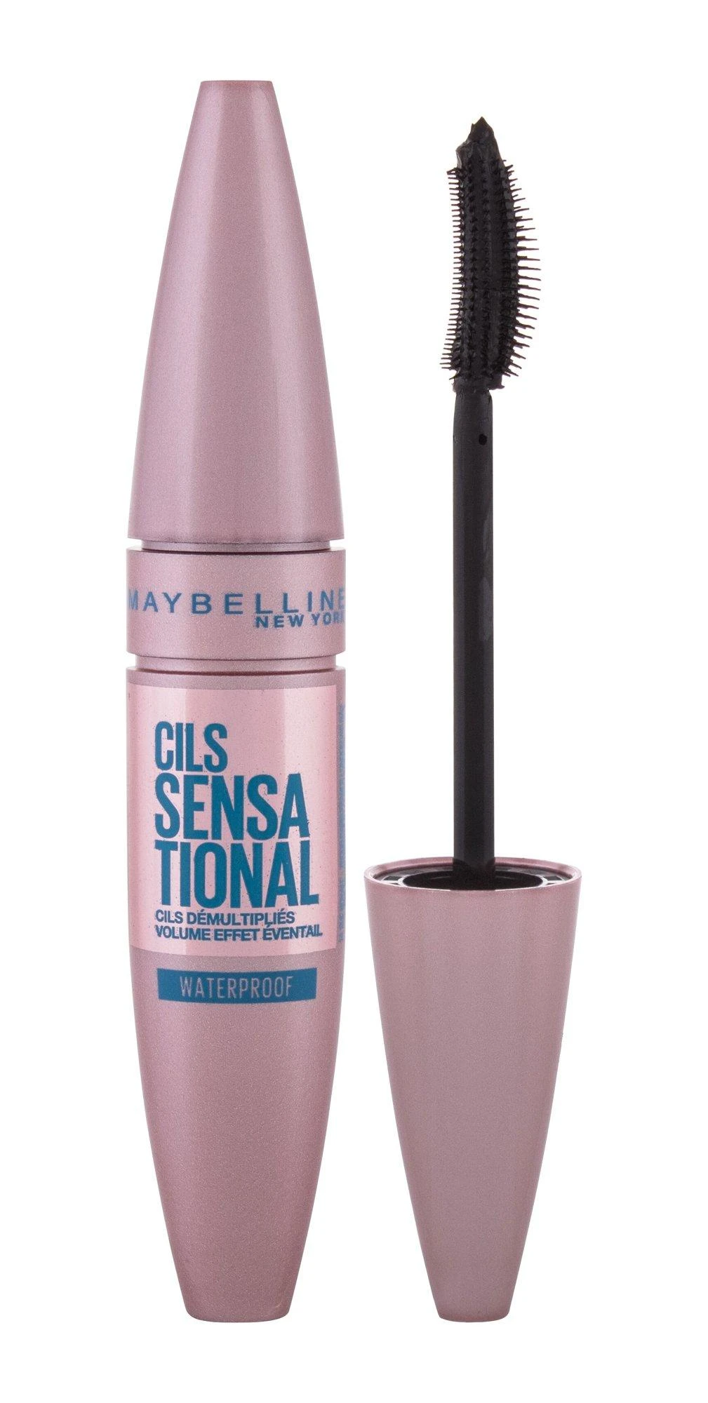 Maybelline Lash Sensational vandeniui atsparus blakstienų tušas su elastomeriniu dvipusiu lenktu šepetėliu 9,5ml