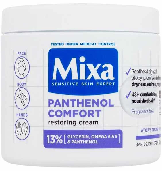 Mixa Panthenol Comfort atkuriantis kreminis kreminis kūno kremas unisex, 400 ml