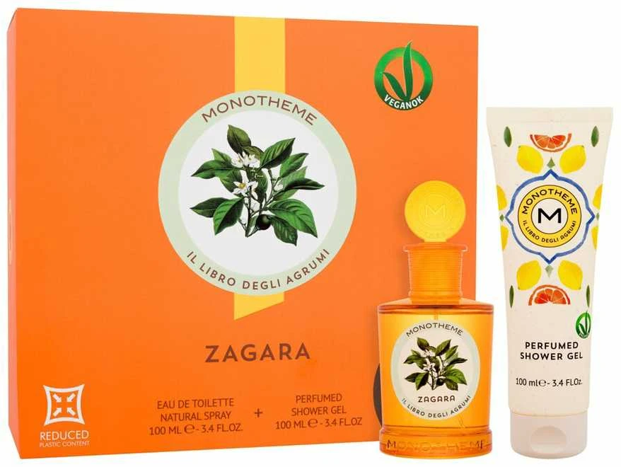 Monotheme Book of Citruses Zagara rinkinys Unisex (EDT, 100 ml + dušo želė, 100 ml)
